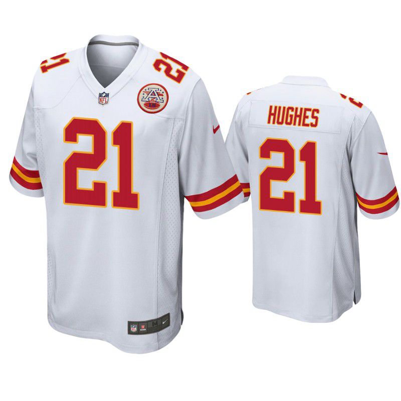 Men Kansas City Chiefs #21 Mike Hughes Nike White Game NFL Jersey